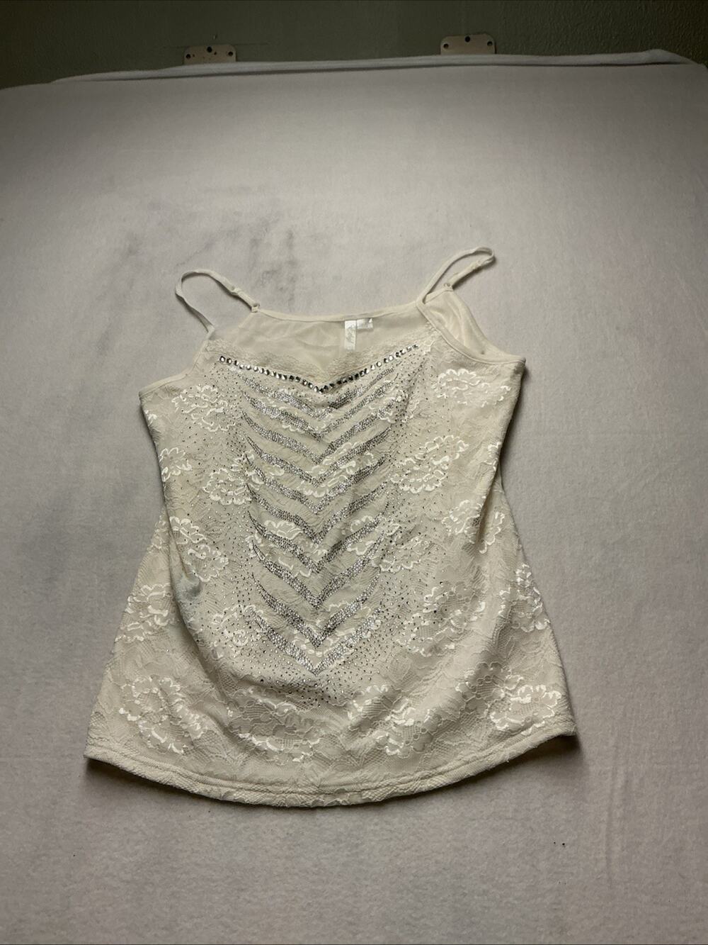 Ethyl Women Sleeveless Decorated with Sequins Tank Top Sz XXL, 3798
